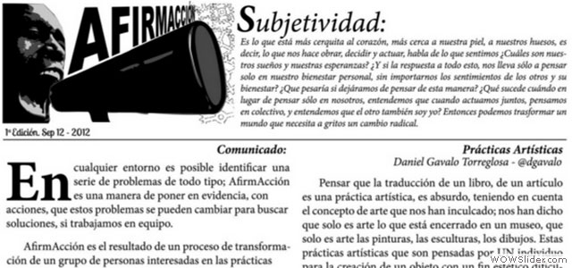 Primera Edicin Del Peridico AfirmAccin